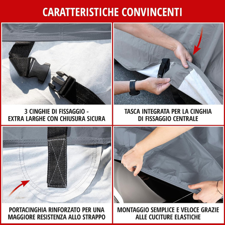 Perfect Garage Telo Protettivo Auto Impermeabile - Morbido, Anti-UV, Antigraffio (Lunghezza 2m)