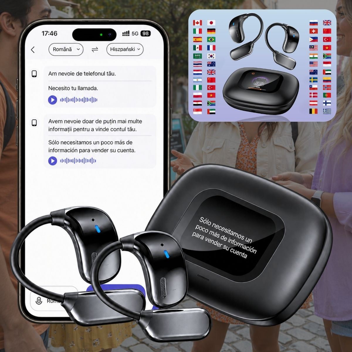 Earbuds Pro AI, căști cu traducere și carcasă